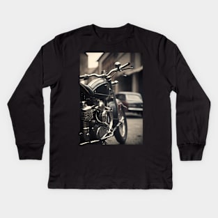 Classic motorcycle Kids Long Sleeve T-Shirt